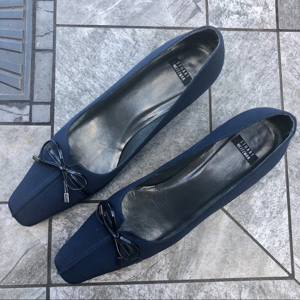 Stuart Weitzman Kitten Heel With Bow - image 1